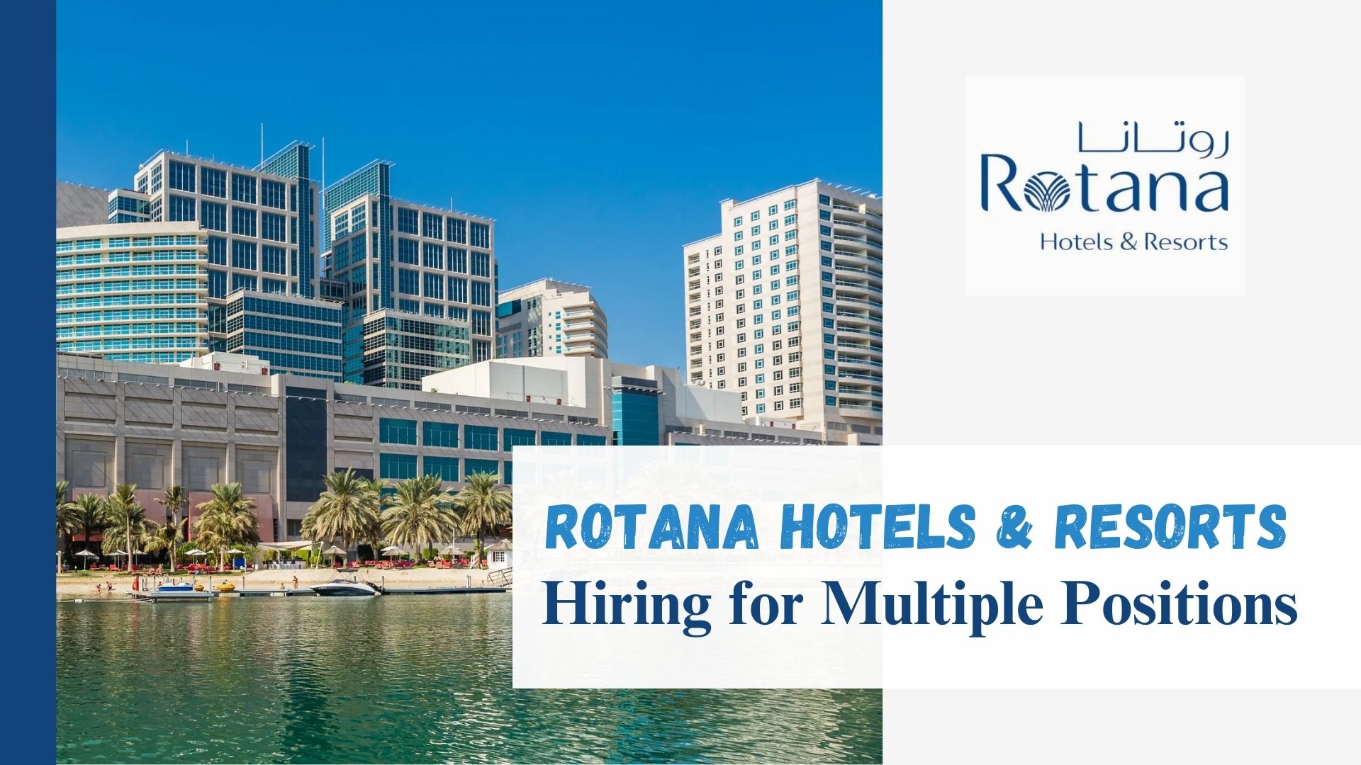 Rotana Hotels Resorts Hiring For Multiple Positions